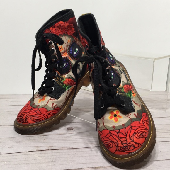 Moto boot Day of Dead graphic size 6.5 Woman - Picture 12 of 13